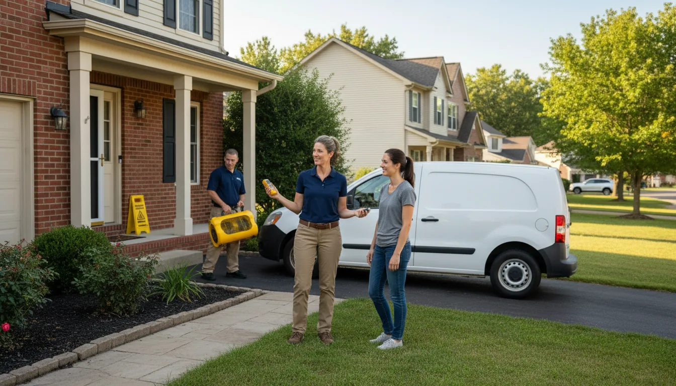 Residential water damage restoration in West Point, NE